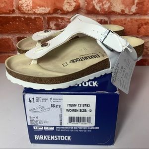 Women’s Birkenstock Gizeh BS Sandals WHITE Size 10